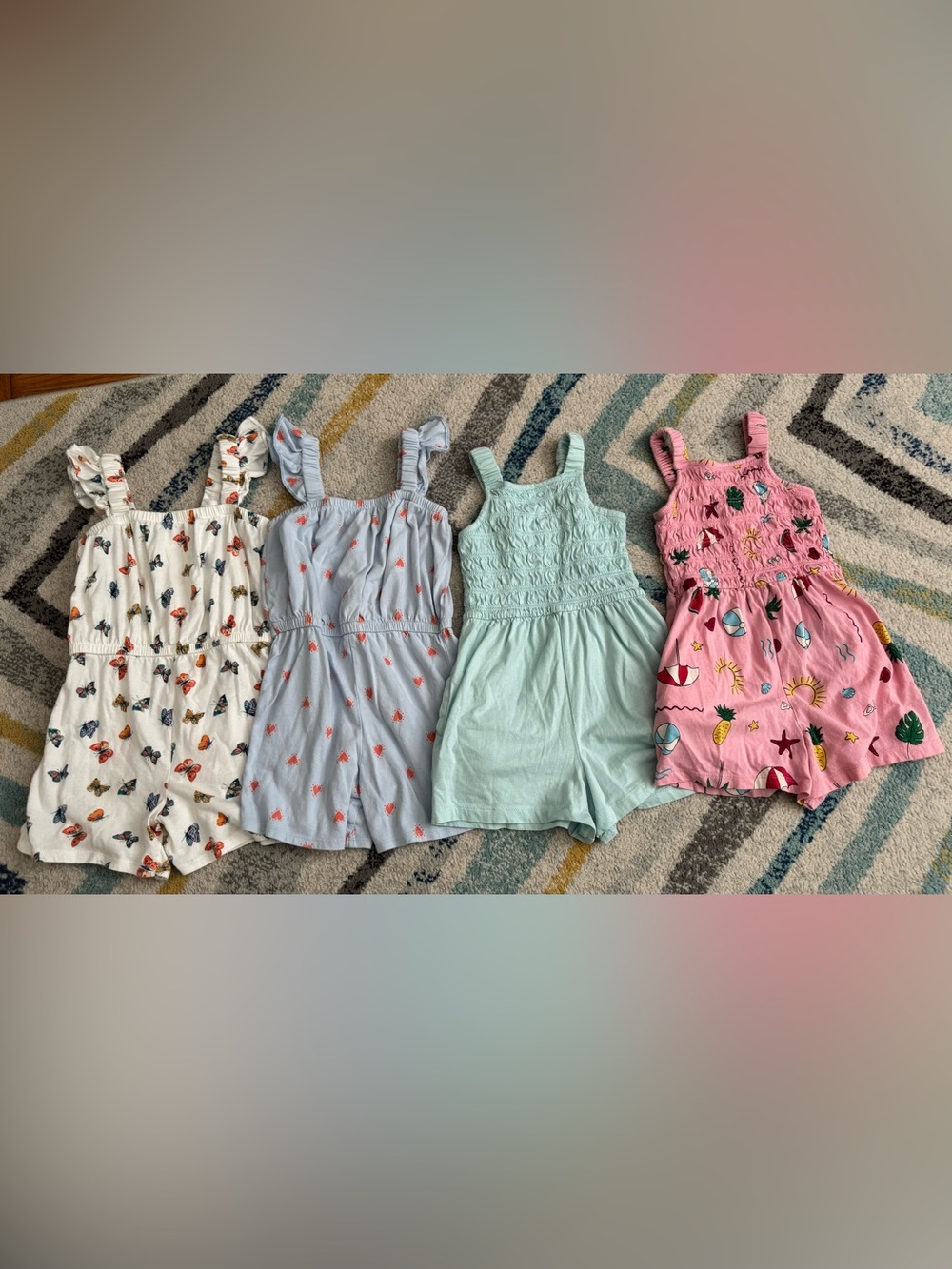 Old Navy Bundle of 4 Rompers 6-7T